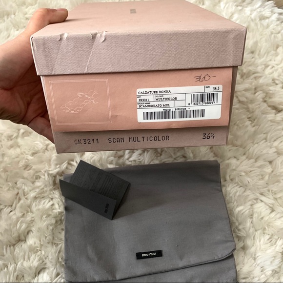 ❤️Miu Miu❤️Multi colors Suede Leather short heels - Picture 4 of 10